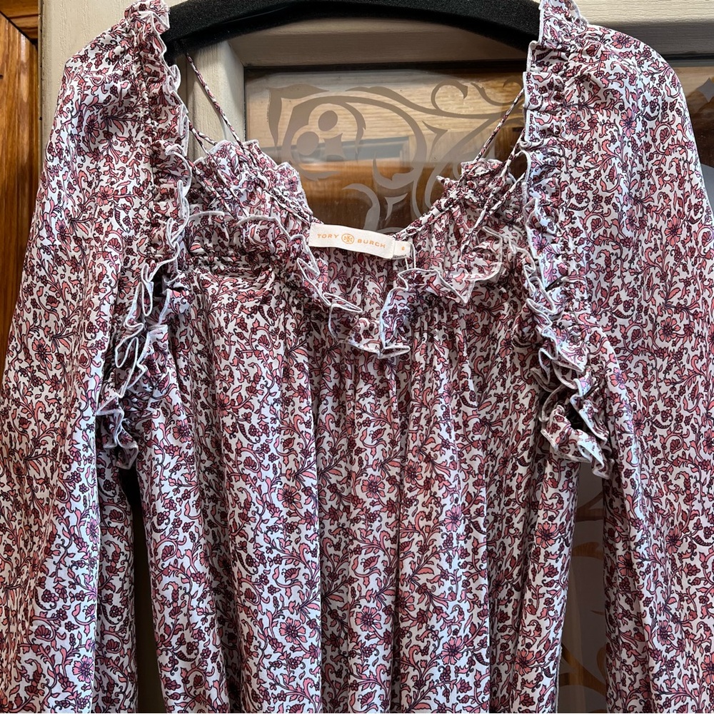 TORY BURCH PRINTED GEORGETTE MAXI DRESS - Picture 6 of 11